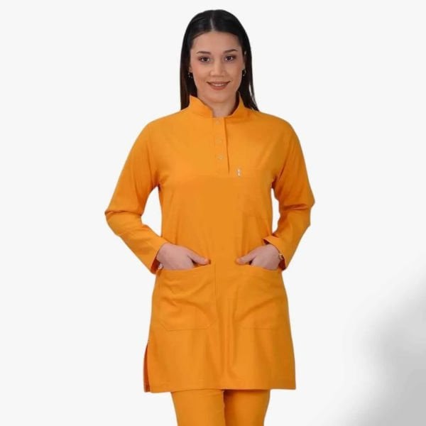 Kadın Likralı Tesettür Seri Scrubs Tek Üst