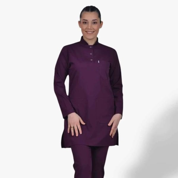 Kadın Likralı Tesettür Seri Scrubs Tek Üst