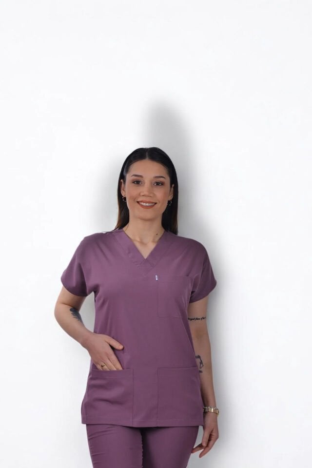 Premium Likralı Klasik Seri Kadın Tek Üst Açık Mürdüm