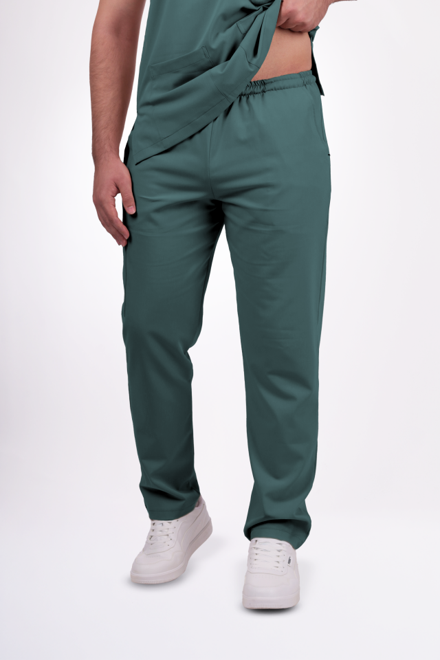 Premium Likralı Snap Seri Erkek Okyanus Mavisi Scrubs