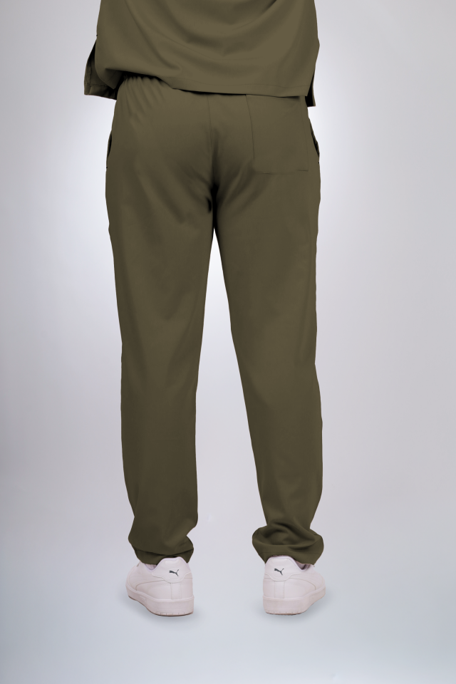 Premium Likralı Klasik Seri Erkek Haki Scrubs