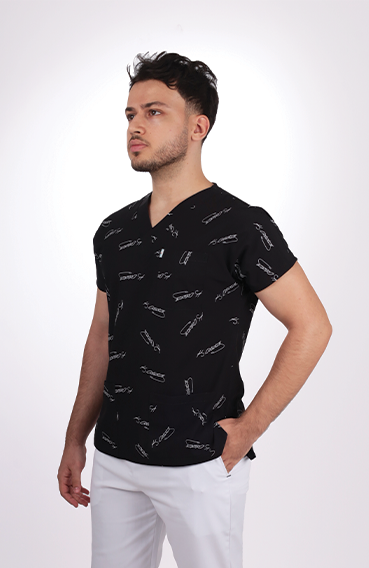 Premium Likralı  Desenli Seri Atatürk İmzalı Desen Erkek Tek Üst