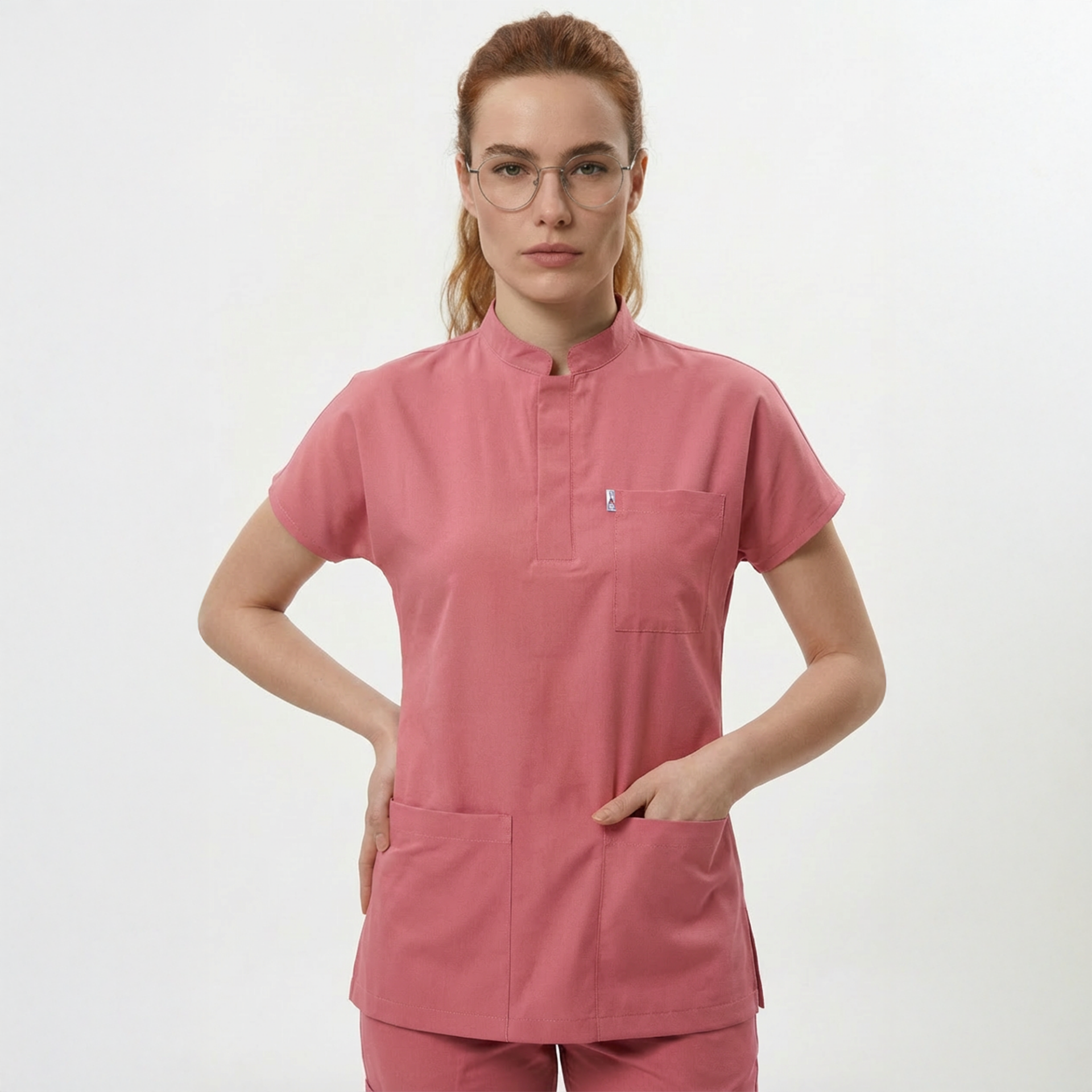 Likralı Snap Seri Kadın Tek Üst Mercan Pembesi