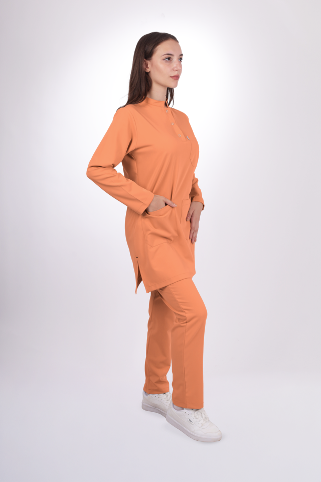 Premium Likralı Tesettür Seri Kadın Kavun İçi Scrubs