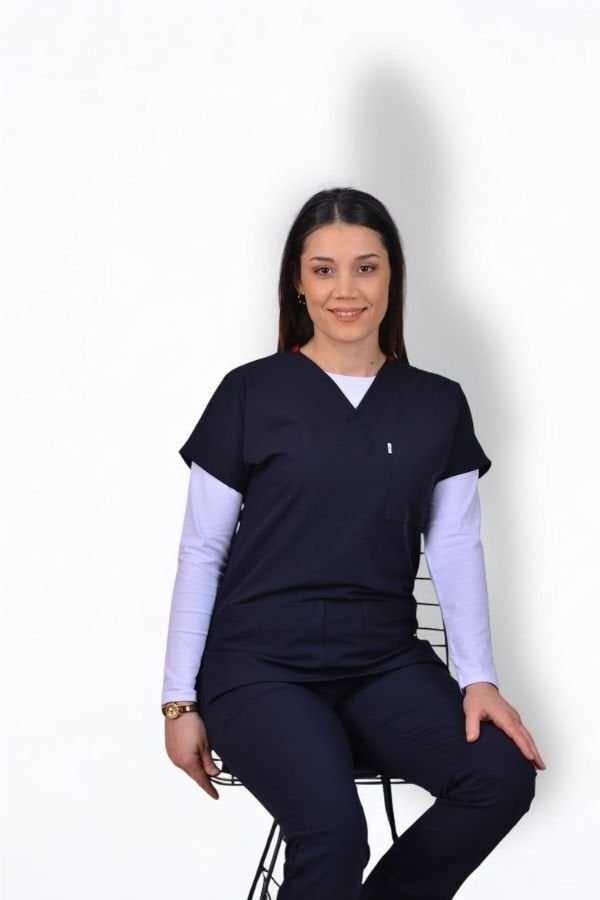 Terycoton Kumaş Klasik Seri Kadın Siyah Takım