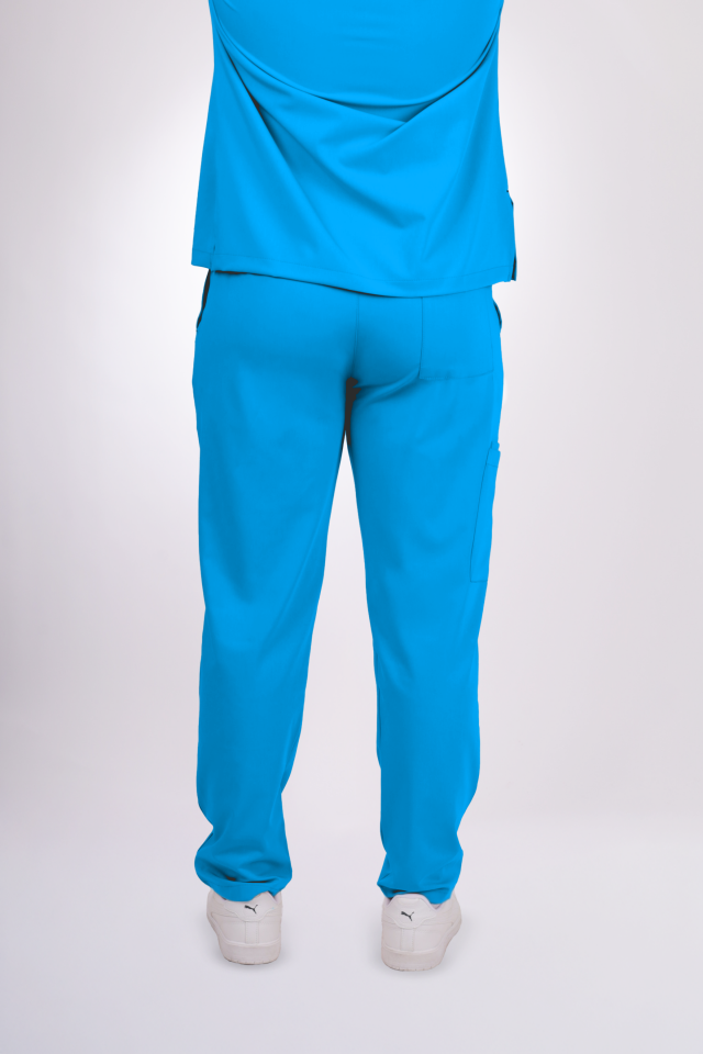 Premium Likralı Snap Seri Erkek Turkuaz Scrubs