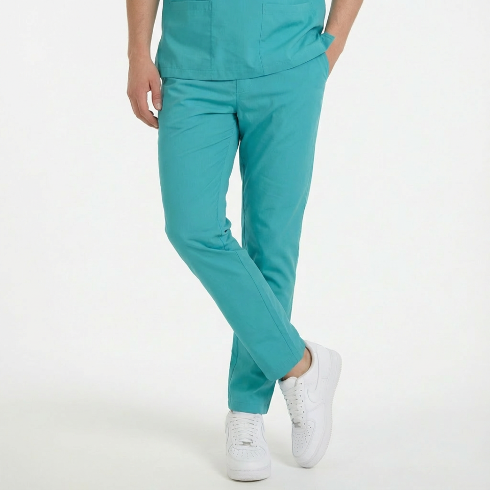Terycoton Kumaş Klasik Seri Erkek Benetton Scrubs