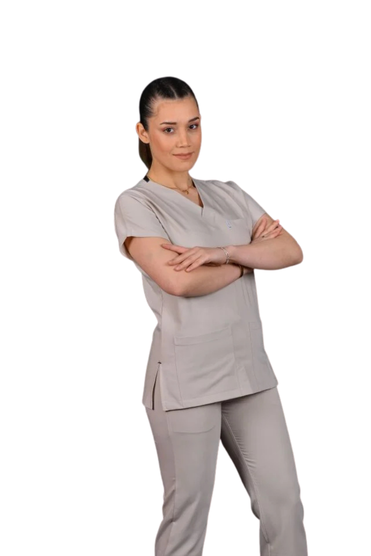 Premium Likralı Klasik Seri Kadın Tek Üst Bej