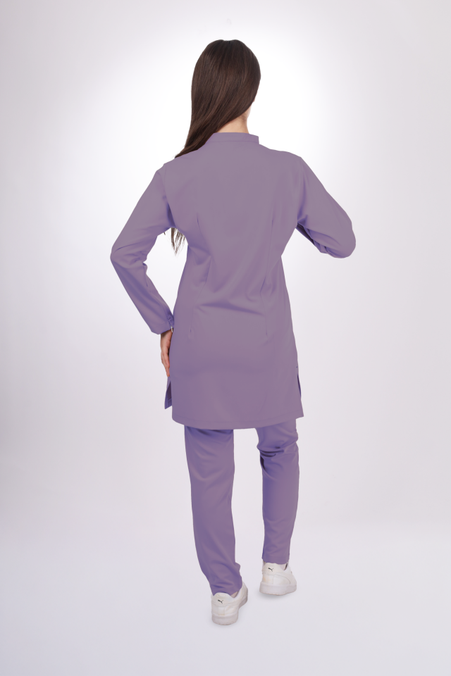 Premium Likralı Tesettür Seri Kadın Lila Scrubs