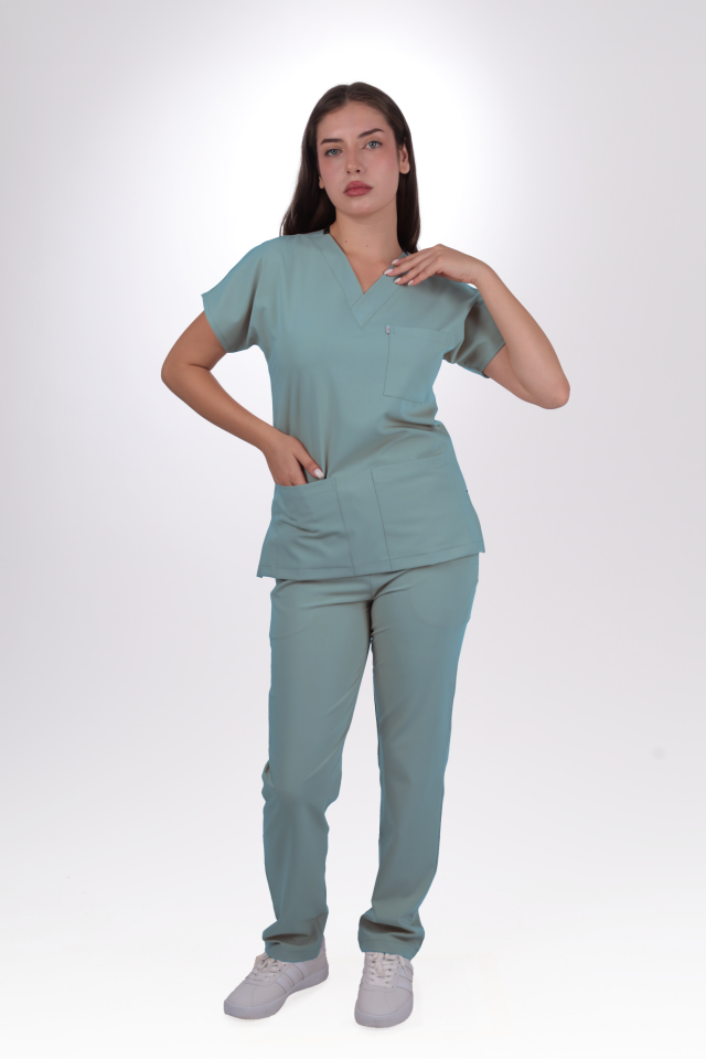 Premium Likralı Klasik Seri Kadın Benetton Scrubs