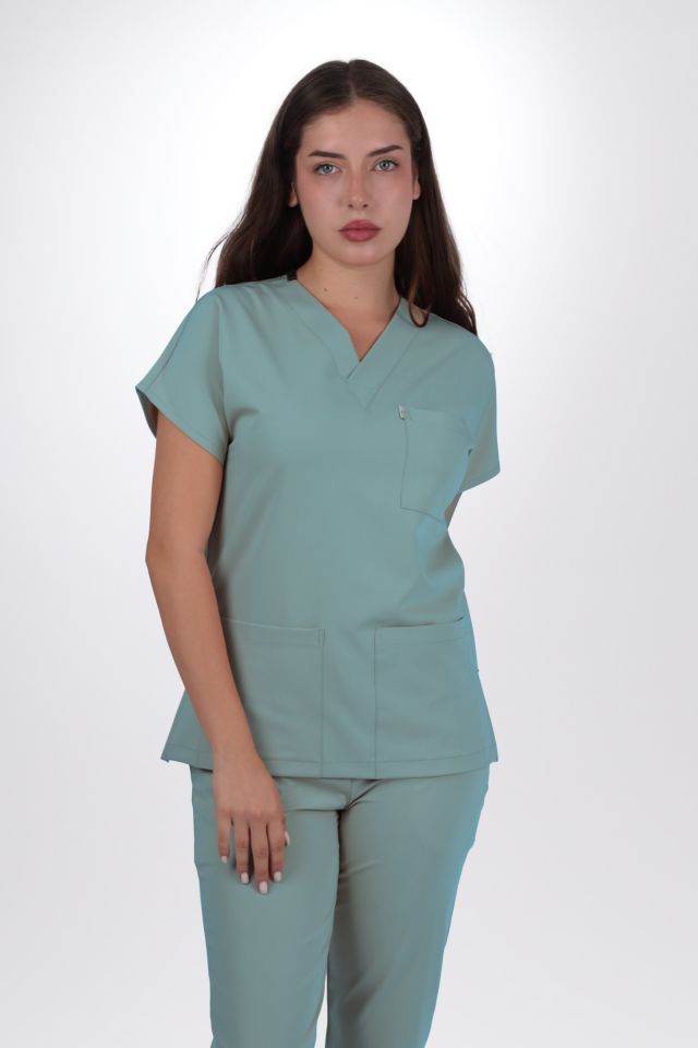 Premium Likralı Klasik Seri Kadın Benetton Scrubs