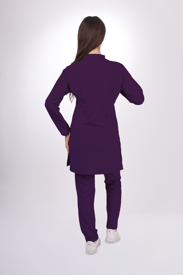 Premium Likralı Tesettür Seri Kadın Mor  Scrubs