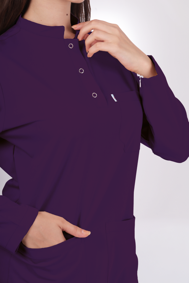 Premium Likralı Tesettür Seri Kadın Mor  Scrubs