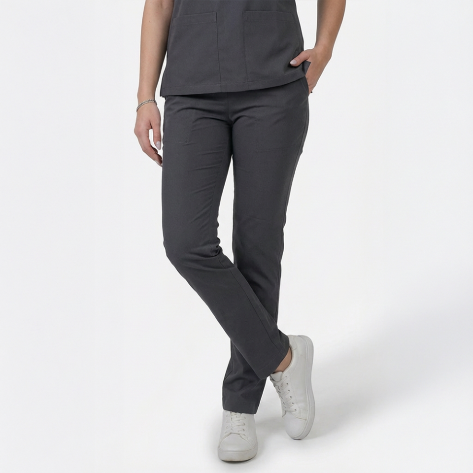 Terycoton Kumaş Klasik Seri Kadın Antrasit Gri Takım