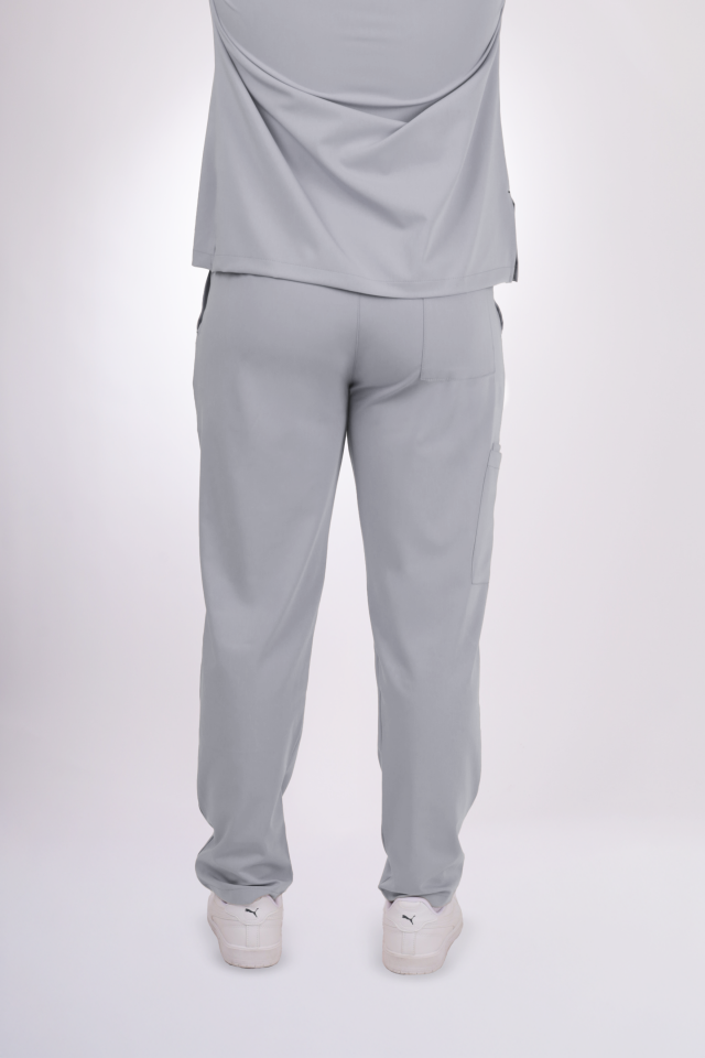 Premium Likralı Snap Seri Erkek Açık Gri Üniforma Takım