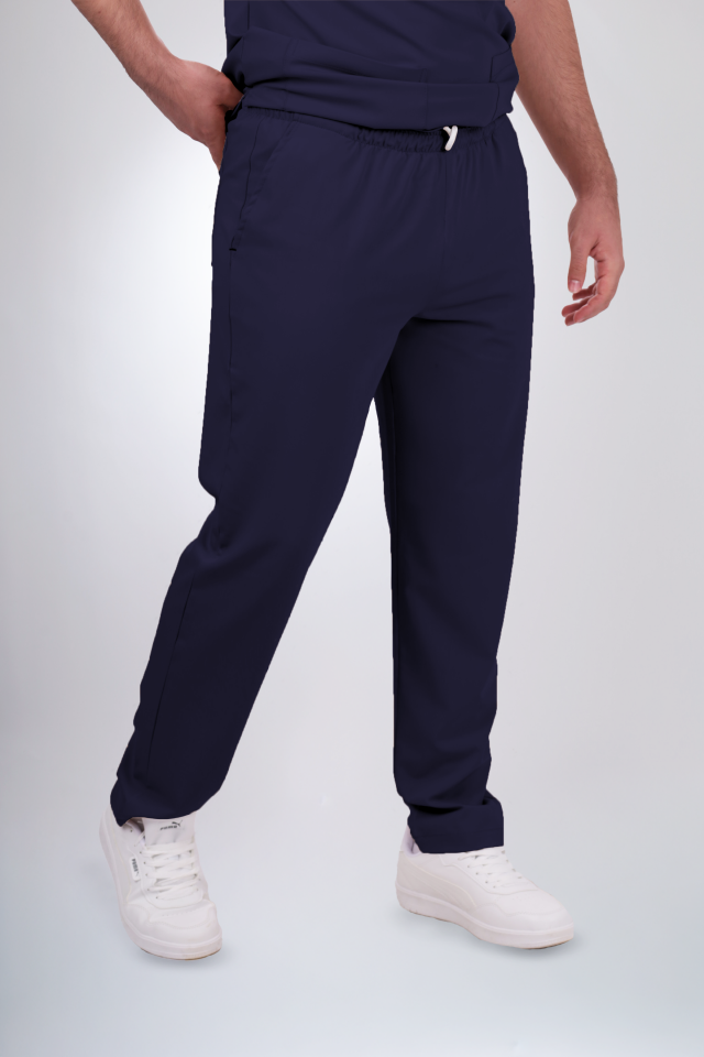 Premium Likralı Klasik Seri Erkek Lacivert Scrubs