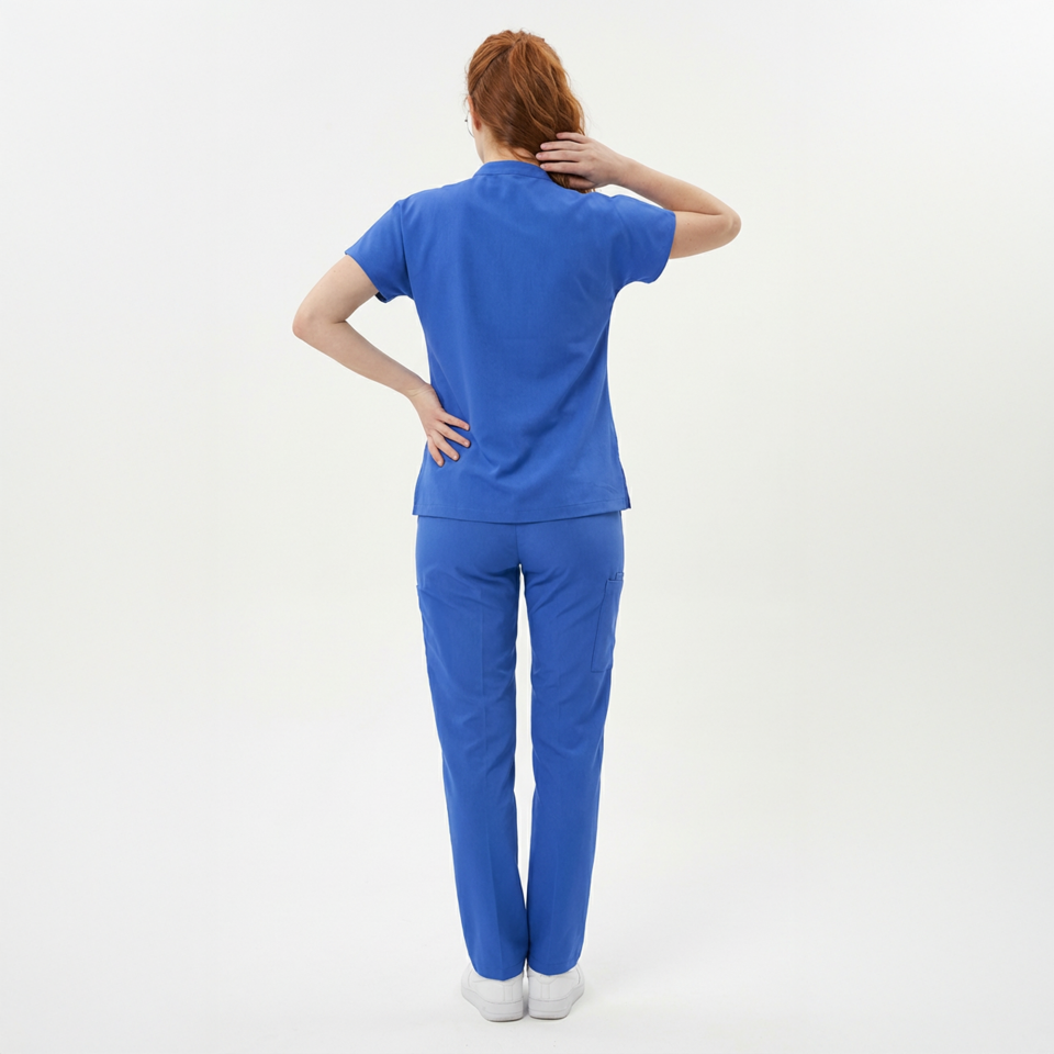 Likralı Snap Seri Kadın Tek Üst Gök Mavisi