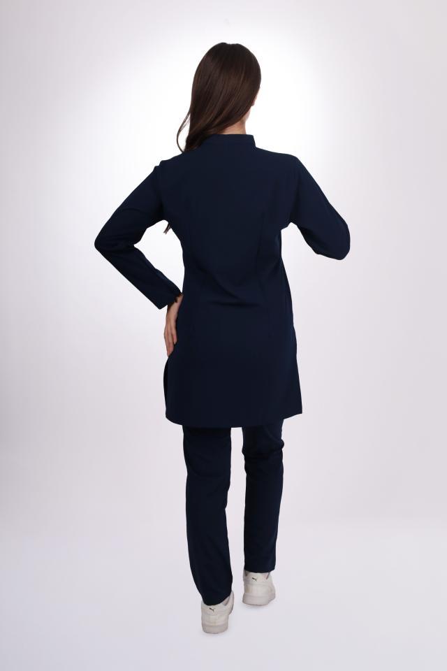 Likralı Tesettür Seri Kadın Lacivert Scrubs