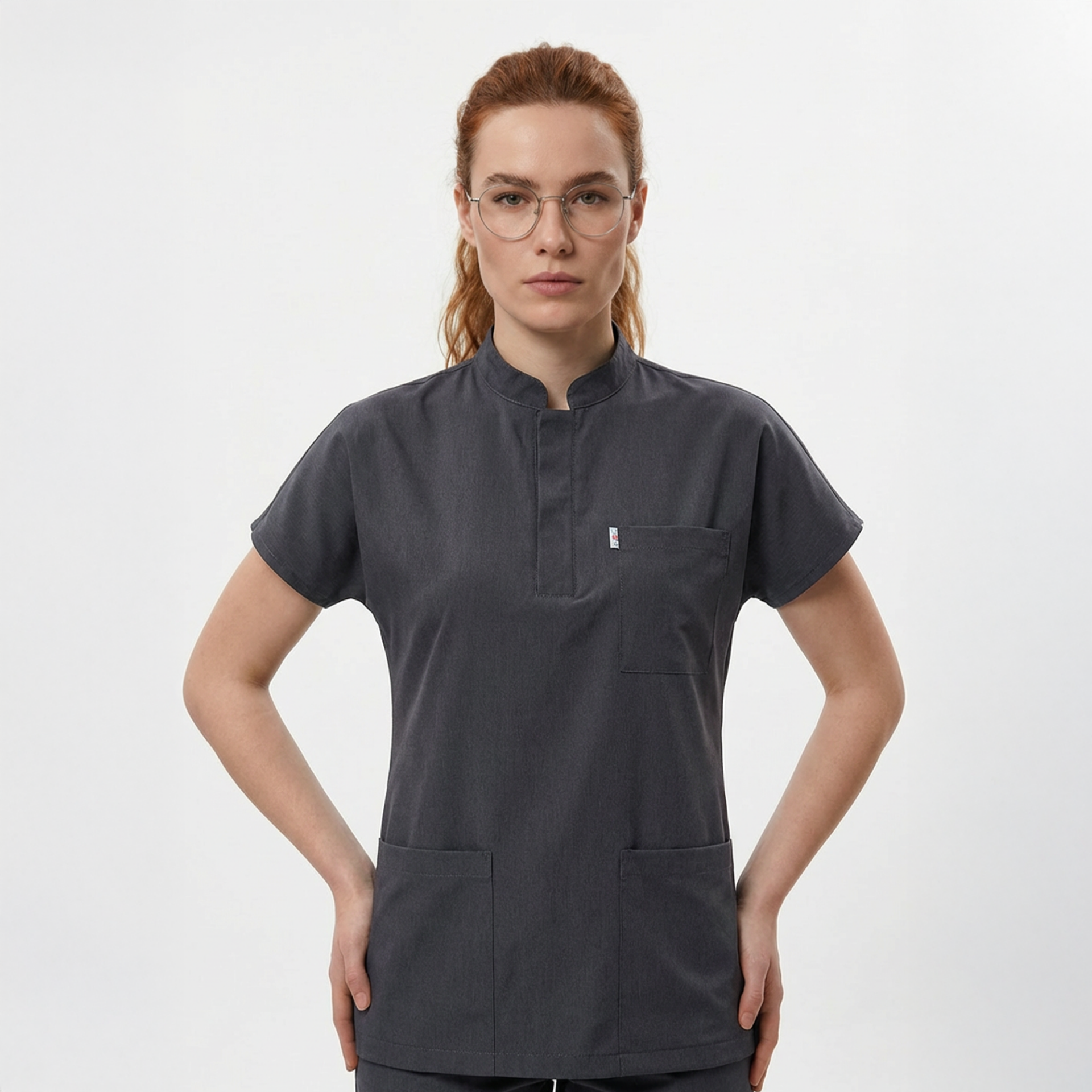 Likralı Snap Seri Kadın Tek Üst Antrasit Gri