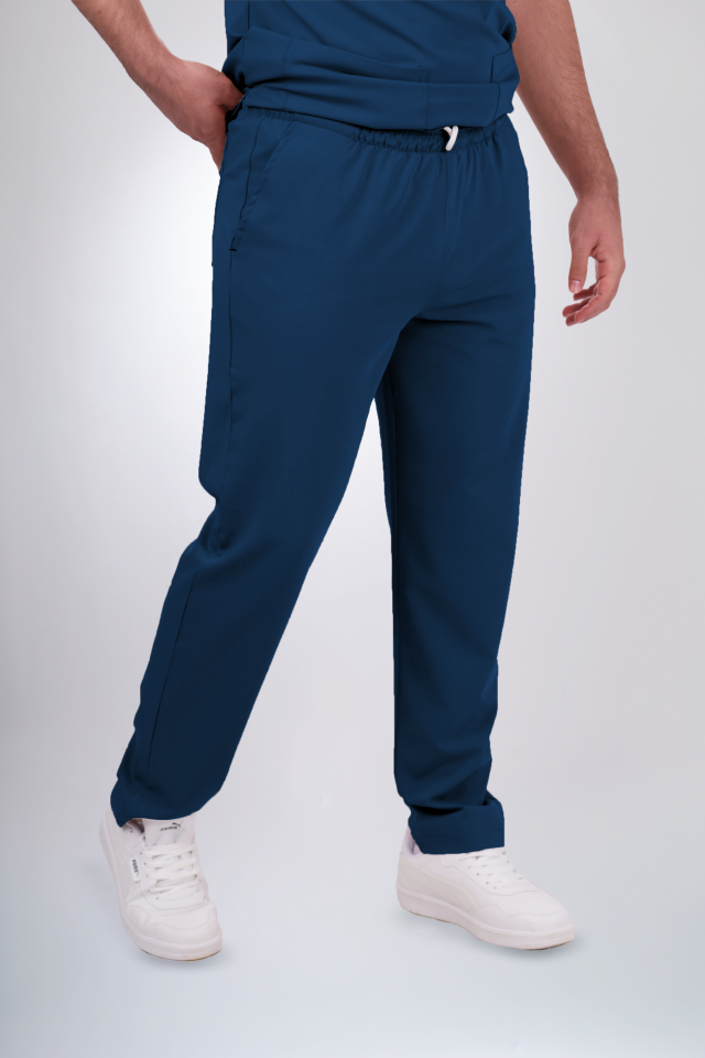 Premium Likralı Klasik Seri Erkek Marine Petrol Scrubs