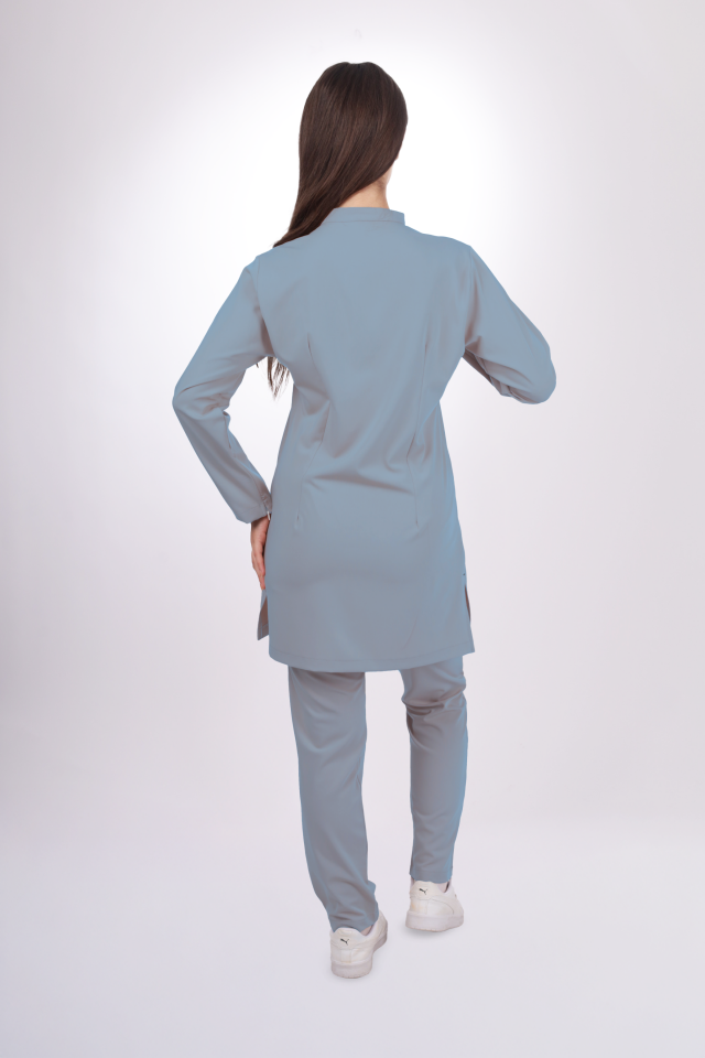 Premium Likralı Tesettür Seri Kadın Pasifik Mavisi Scrubs