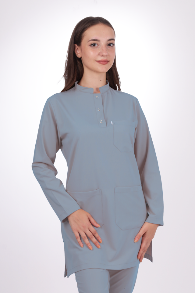 Premium Likralı Tesettür Seri Kadın Pasifik Mavisi Scrubs