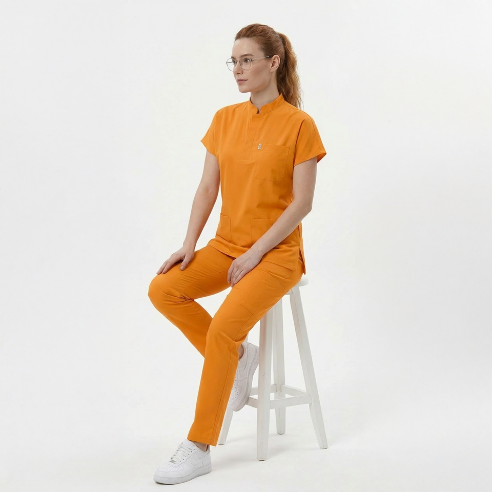 Likralı Snap Seri Kadın Tek Üst Hardal Sarısı