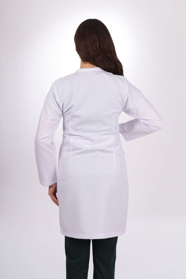 Uzun Kol Uzun Boy Kadın Önlük Gömlek Yaka