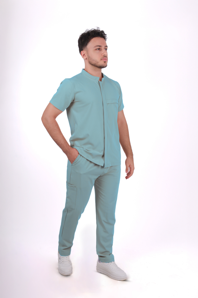 Premium Likralı SnapPrime Seri Erkek Benetton Scrubs