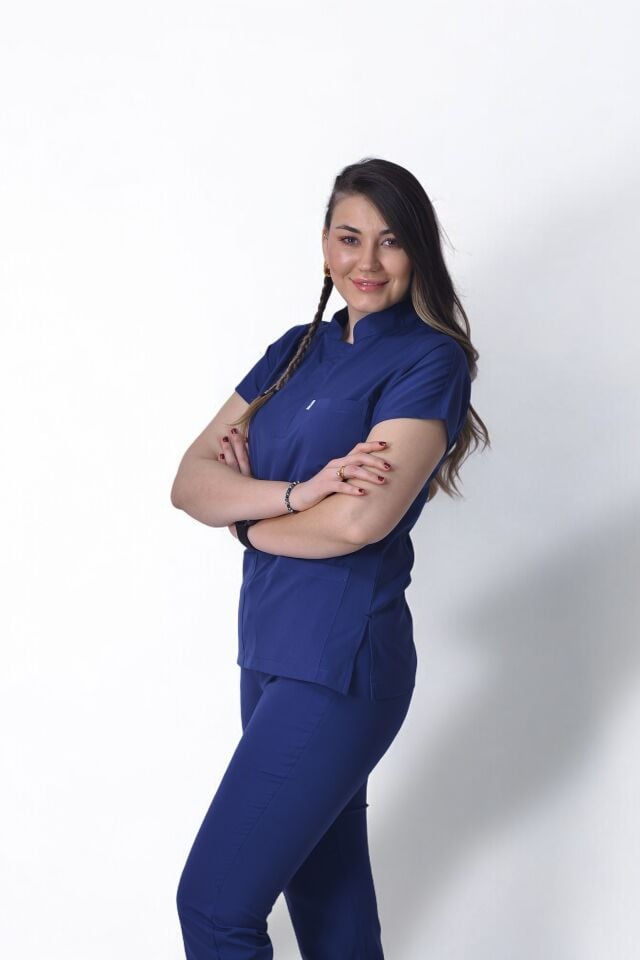 Premium Likralı Snap Seri Kadın Tek Üst Havacı Mavisi