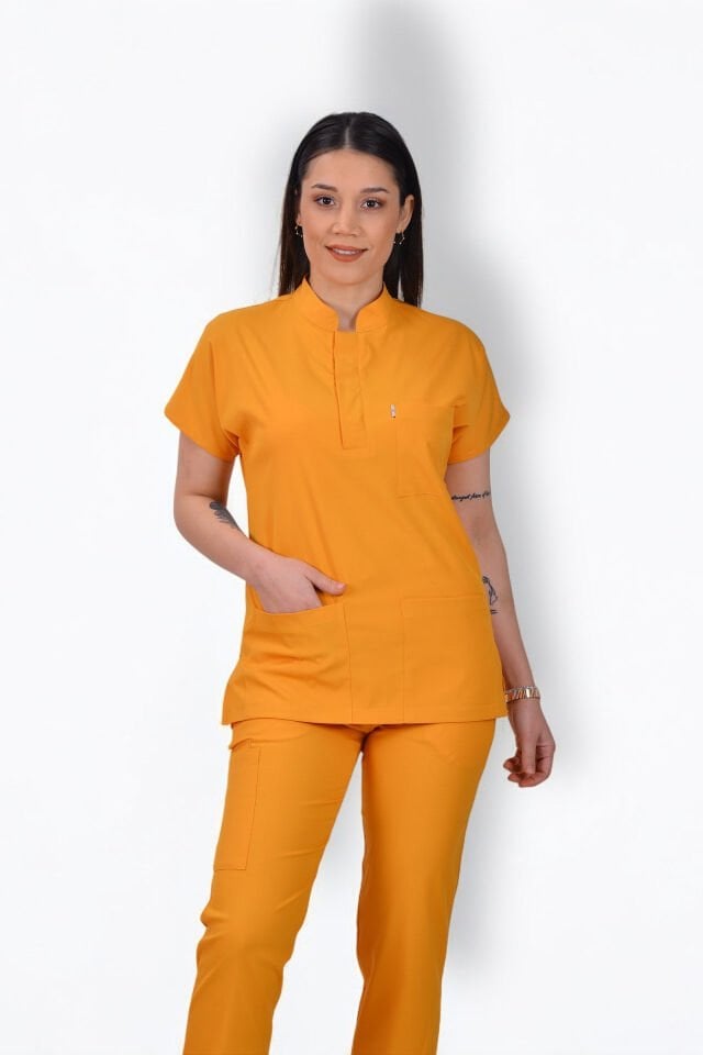 Premium Likralı Snap Seri Kadın Tek Üst Hardal Sarısı