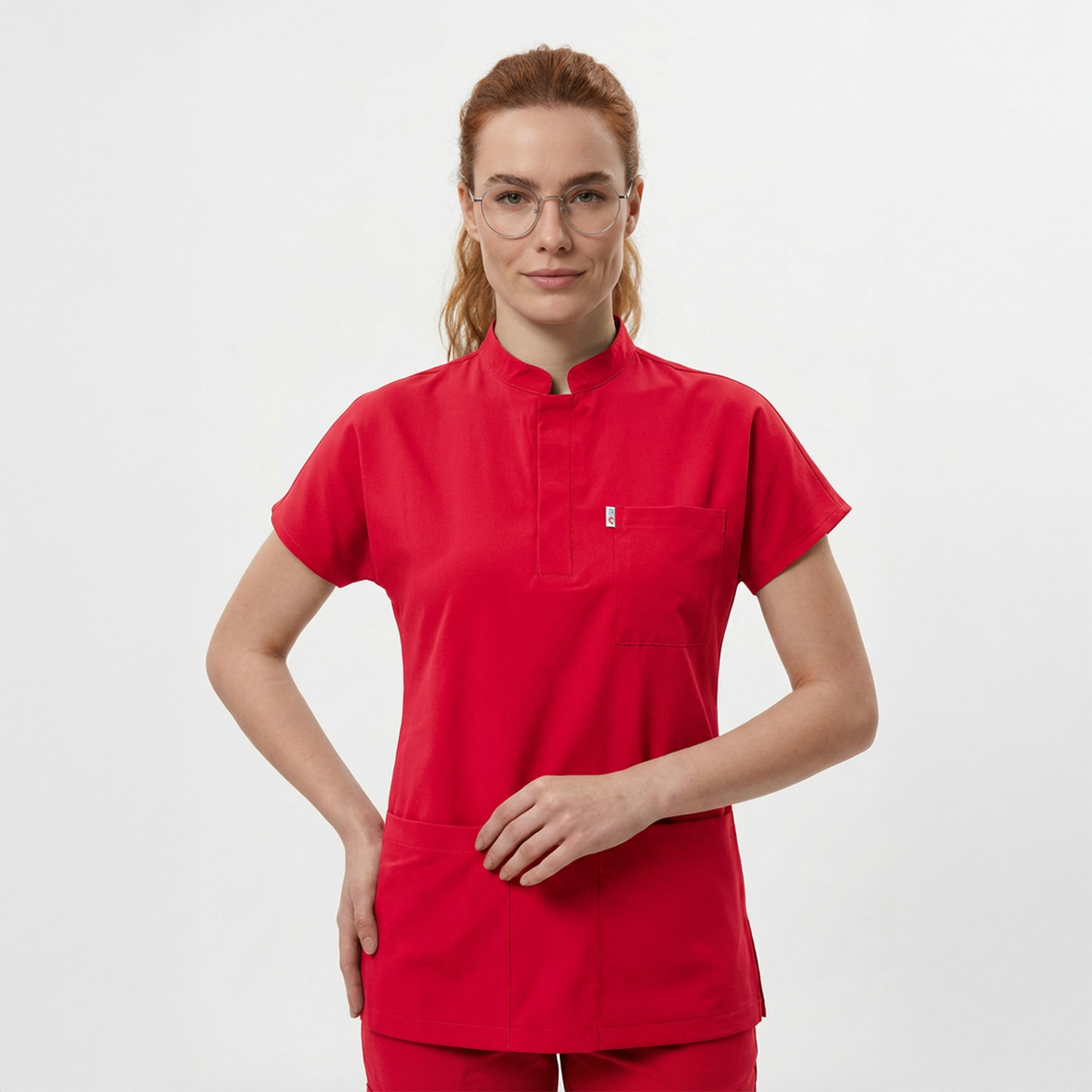 Likralı Snap Seri Kadın Tek Üst Kırmızı