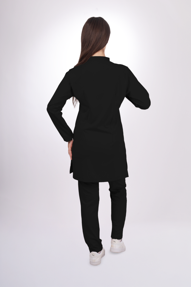 Premium Likralı Tesettür Seri Kadın Siyah Scrubs