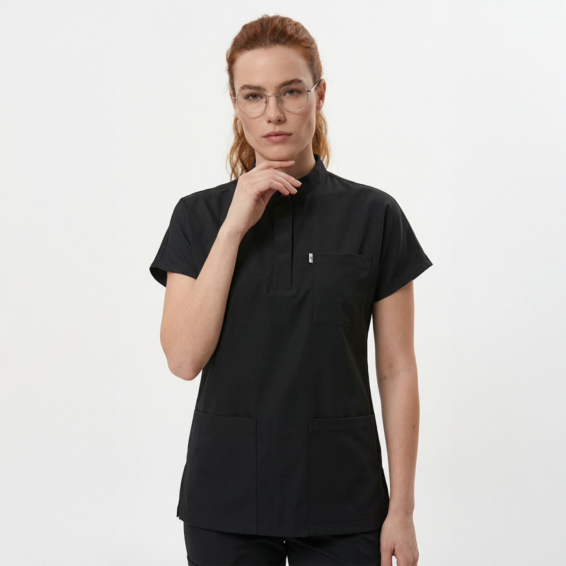 Likralı Snap Seri Kadın Tek Üst Siyah