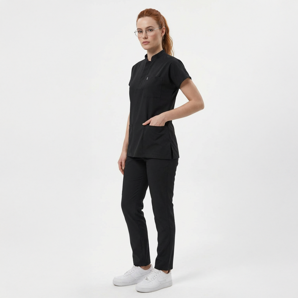 Likralı Snap Seri Kadın Tek Üst Siyah