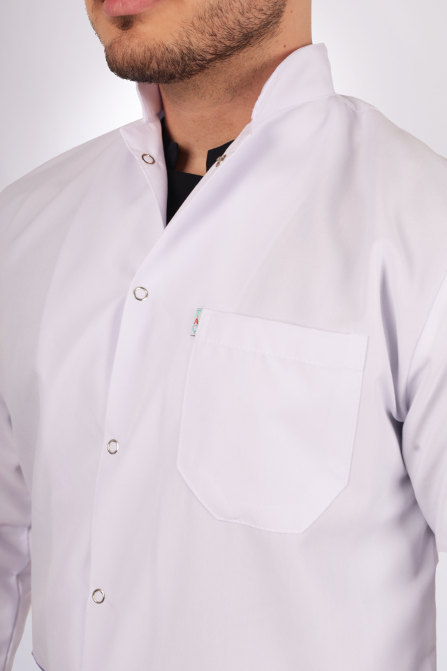 Erkek Alpaka Kısa Boy Uzun Kol Hakim Yaka Doktor Öğretmen Önlüğü