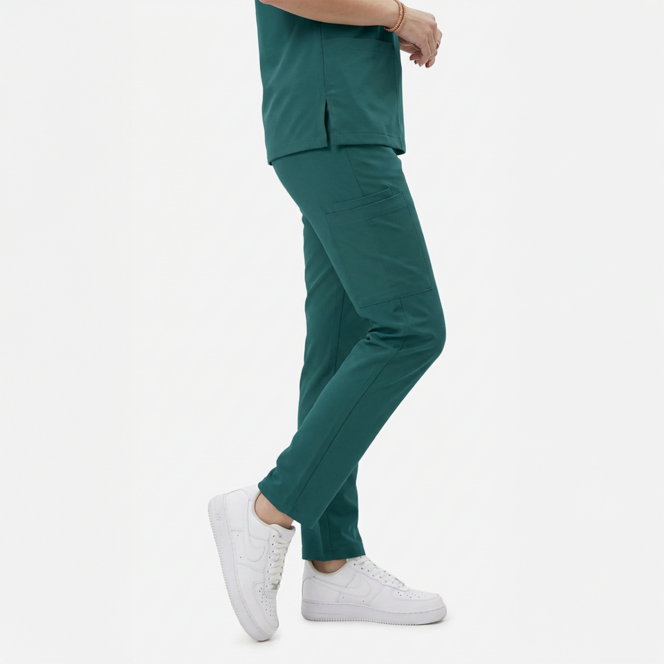 Likralı Snap Seri Kadın Cerrahi Yeşil Scrubs