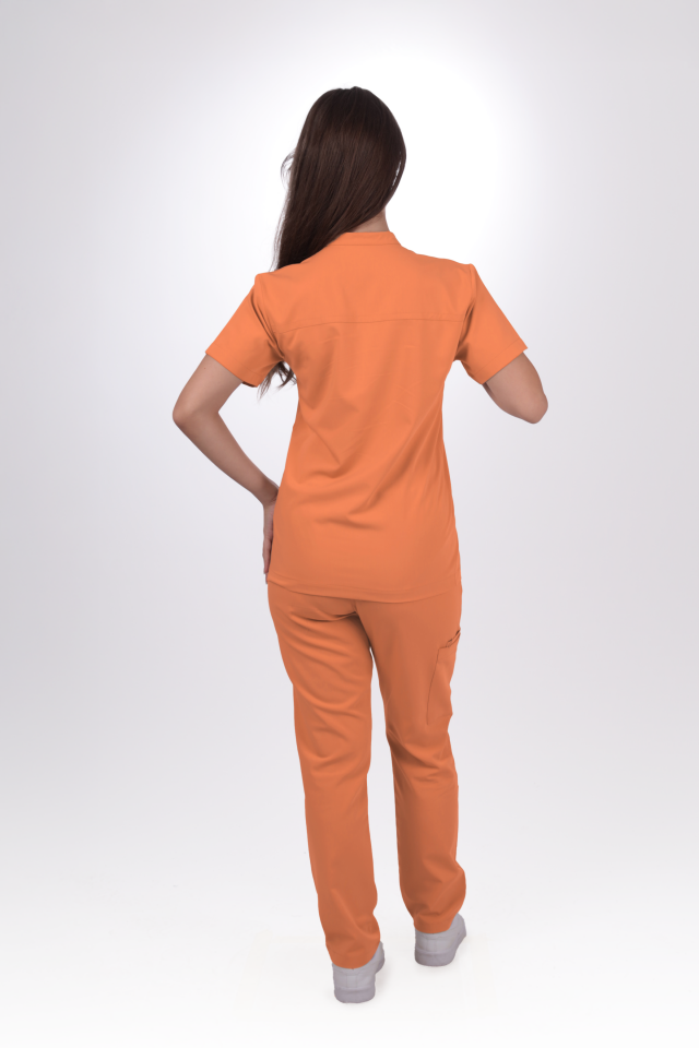 Premium Likralı SnapPrime Seri Kadın Kavun İçi Scrubs