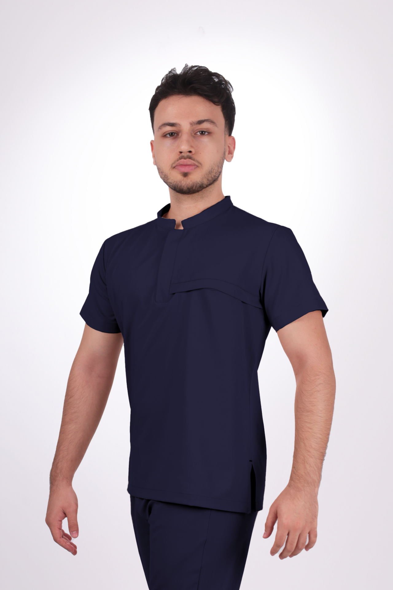 Premium Likralı Lotus Seri Erkek Lacivert Scrubs