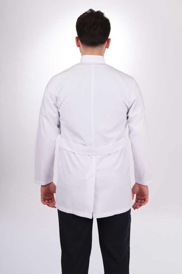 Erkek Alpaka Orta Boy Uzun Kol Hakim Yaka Doktor Öğretmen Önlüğü