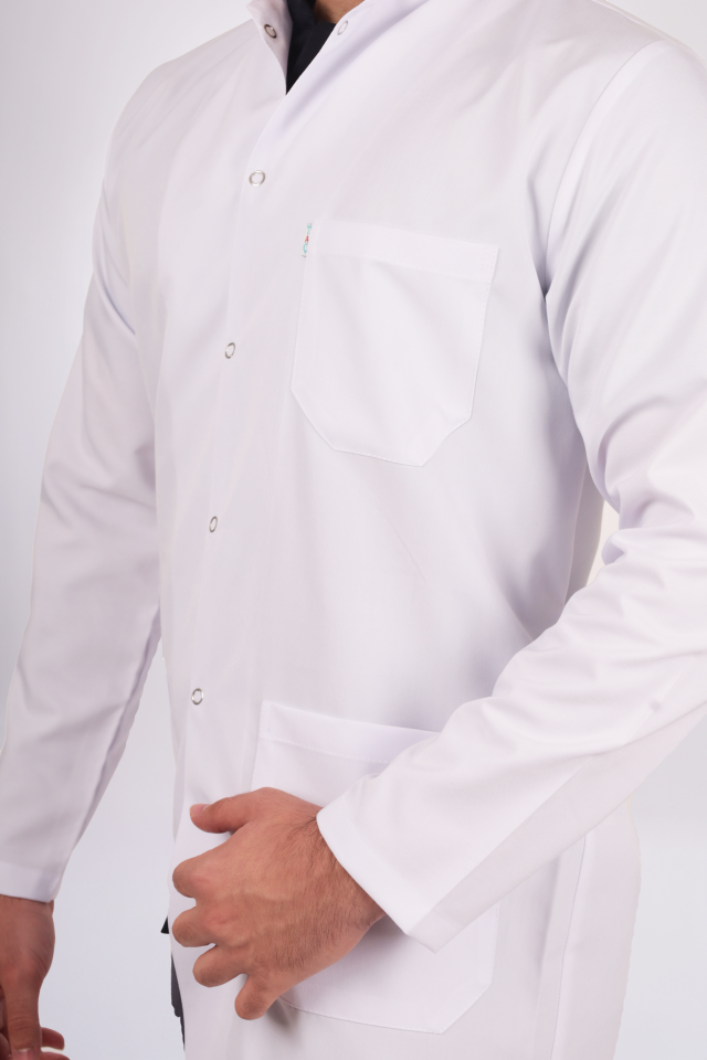 Erkek Alpaka Orta Boy Uzun Kol Hakim Yaka Doktor Öğretmen Önlüğü