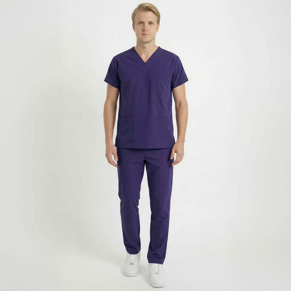 Likralı Klasik Seri Erkek Tek Üst Mor