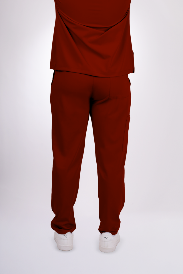 Premium Likralı Snap Seri Erkek Bordo Üniforma Takım